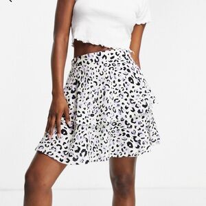 ASOS Tiered Mini skirt in animal print